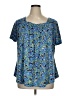 Unbranded Blue Short Sleeve Blouse Size XL - photo 1