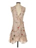 ALLSAINTS 100% Polyester Floral Tan Cocktail Dress Size 2 - photo 1