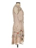 ALLSAINTS 100% Polyester Floral Tan Cocktail Dress Size 2 - photo 4