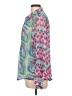 AP.NY 100% Cupro Print Teal Long Sleeve Blouse Size L - photo 5