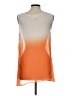 Studio Y 100% Polyester Ombre Orange Sleeveless Blouse Size L - photo 2