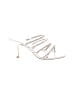 Larroudé 100% Leather Silver Sandals Size 7 - photo 1