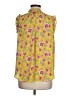 Ann Taylor LOFT 100% Polyester Yellow Sleeveless Blouse Size M - photo 2