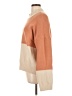Very J Color Block Tan Pullover Sweater Size L - photo 5