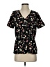 Pleione 100% Polyester Black Short Sleeve Blouse Size S - photo 1