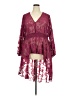 Torrid 100% Polyester Burgundy 3/4 Sleeve Blouse Size 3X Plus (3) - photo 1