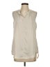 CAbi 100% Polyester Ivory Sleeveless Blouse Size S - photo 1