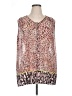 CAbi 100% Polyester Animal Print Pink Brown Sleeveless Blouse Size XL - photo 1