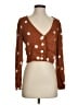 Uterque Brown Long Sleeve Blouse Size S - photo 1