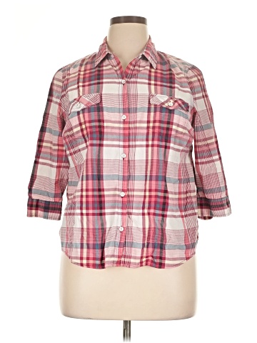 SONOMA life + style 3/4 Sleeve Button-Down Shirt (view 1)