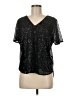 Ann Taylor LOFT 100% Polyester Black Short Sleeve Blouse Size M - photo 1