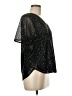 Ann Taylor LOFT 100% Polyester Black Short Sleeve Blouse Size M - photo 4