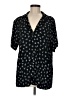 H&M 100% Viscose Stars Black Short Sleeve Blouse Size M - photo 1