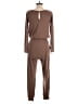 Prettygarden Solid Brown Jumpsuit Size S - photo 2