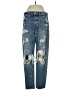 MOUSSY 100% Cotton Graphic Blue Jeans Size 25 waist - photo 1