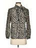J.Crew Animal Print Ivory Long Sleeve Blouse Size S - photo 1