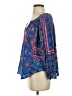 Tolani 100% Silk Blue 3/4 Sleeve Silk Top Size XS - photo 5