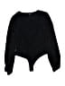 Express 100% Polyester Black Long Sleeve Top Size M - photo 1