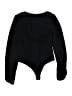 Express 100% Polyester Black Long Sleeve Top Size M - photo 2