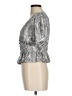 Emory Park 100% Polyester Silver 3/4 Sleeve Blouse Size M - photo 5