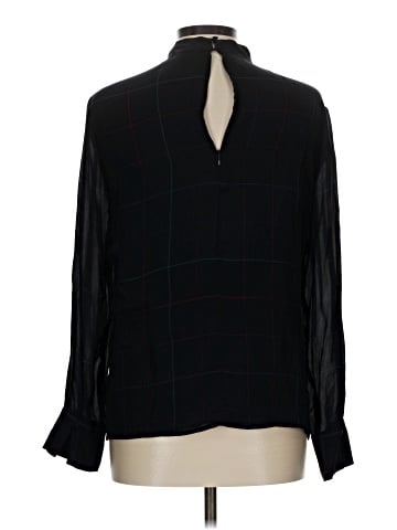 Ecru Long Sleeve Silk Top (view 2)