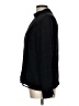 Ecru 100% Silk Plaid Black Long Sleeve Silk Top Size L - photo 5