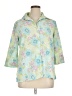Allison Daley 100% Polyester Floral Green 3/4 Sleeve Blouse Size 14 - photo 1