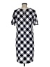 Ann Taylor 100% Polyester Argyle Gray Casual Dress Size 6 (tall) - photo 2
