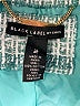 Black Label by Chico's 100% Cotton Tweed Teal Jacket Size Lg (2) - photo 6
