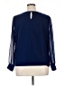 J.Crew Factory Store 100% Polyester Blue Long Sleeve Blouse Size XL - photo 2