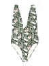 Sauipe Print Green One Piece Swimsuit Size S - photo 1