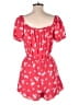Everly 100% Rayon Hearts Red Romper Size M - photo 2
