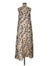 Ann Taylor 100% Polyester Print Tan Casual Dress Size 0 - photo 1