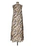 Ann Taylor 100% Polyester Print Tan Casual Dress Size 0 - photo 2