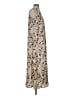 Ann Taylor 100% Polyester Print Tan Casual Dress Size 0 - photo 4