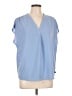 Banana Republic 100% Polyester Blue Short Sleeve Blouse Size L - photo 1