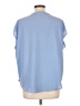 Banana Republic 100% Polyester Blue Short Sleeve Blouse Size L - photo 2