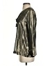 J.Crew Metallic Silver Long Sleeve Silk Top Size 4 - photo 5