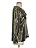 J.Crew Metallic Silver Long Sleeve Silk Top Size 4 - photo 4