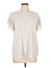 Adrianna Papell Ivory Short Sleeve Top Size L - photo 1
