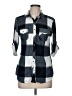 Eden & Olivia Checkered-gingham Blue 3/4 Sleeve Blouse Size M - photo 1