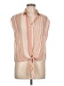C by ONE Stripes Pink Sleeveless Blouse Size L - photo 1