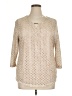 JM Collection 100% Polyester Tan 3/4 Sleeve Blouse Size XL - photo 1