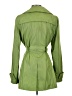 Black Rivet 100% Polyester Green Trenchcoat Size S - photo 2