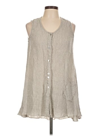 TSE Sleeveless Button-Down Shirt (view 1)