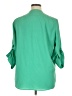 Tacera 100% Polyester Green 3/4 Sleeve Blouse Size XL - photo 2