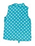 Justice 100% Rayon Teal Blue Sleeveless Button-Down Shirt Size 16 - photo 2