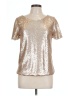 Unbranded Metallic Gold Short Sleeve Top Size L (estimated) - photo 1