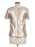 Unbranded Metallic Gold Short Sleeve Top Size L (estimated) - photo 2