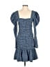 Ganni Plaid Blue Cocktail Dress Size EU 36 / US 6 - photo 1